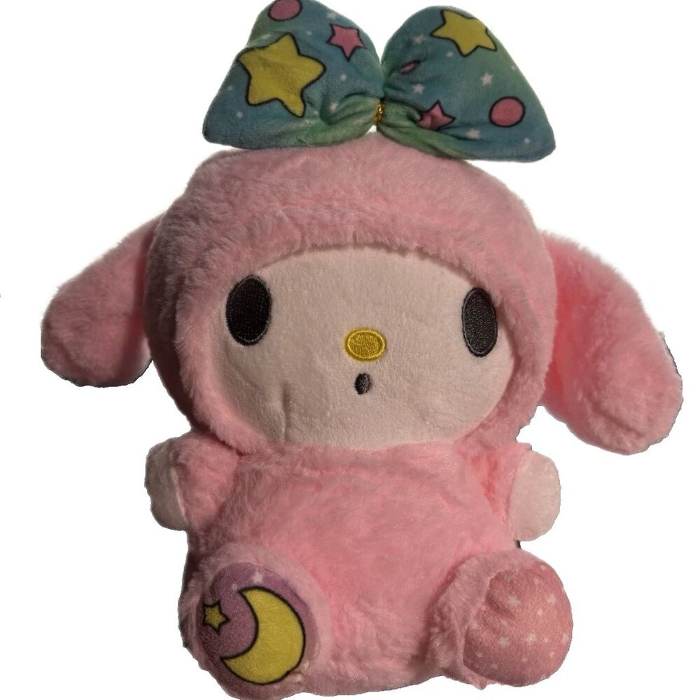 Sanrio Hello Kitty My Melody Plush Bunny PJs Moon Stars
